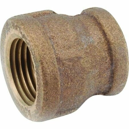 ANDERSON METALS Threaded Reducing Red Brass Coupling 738119-0402